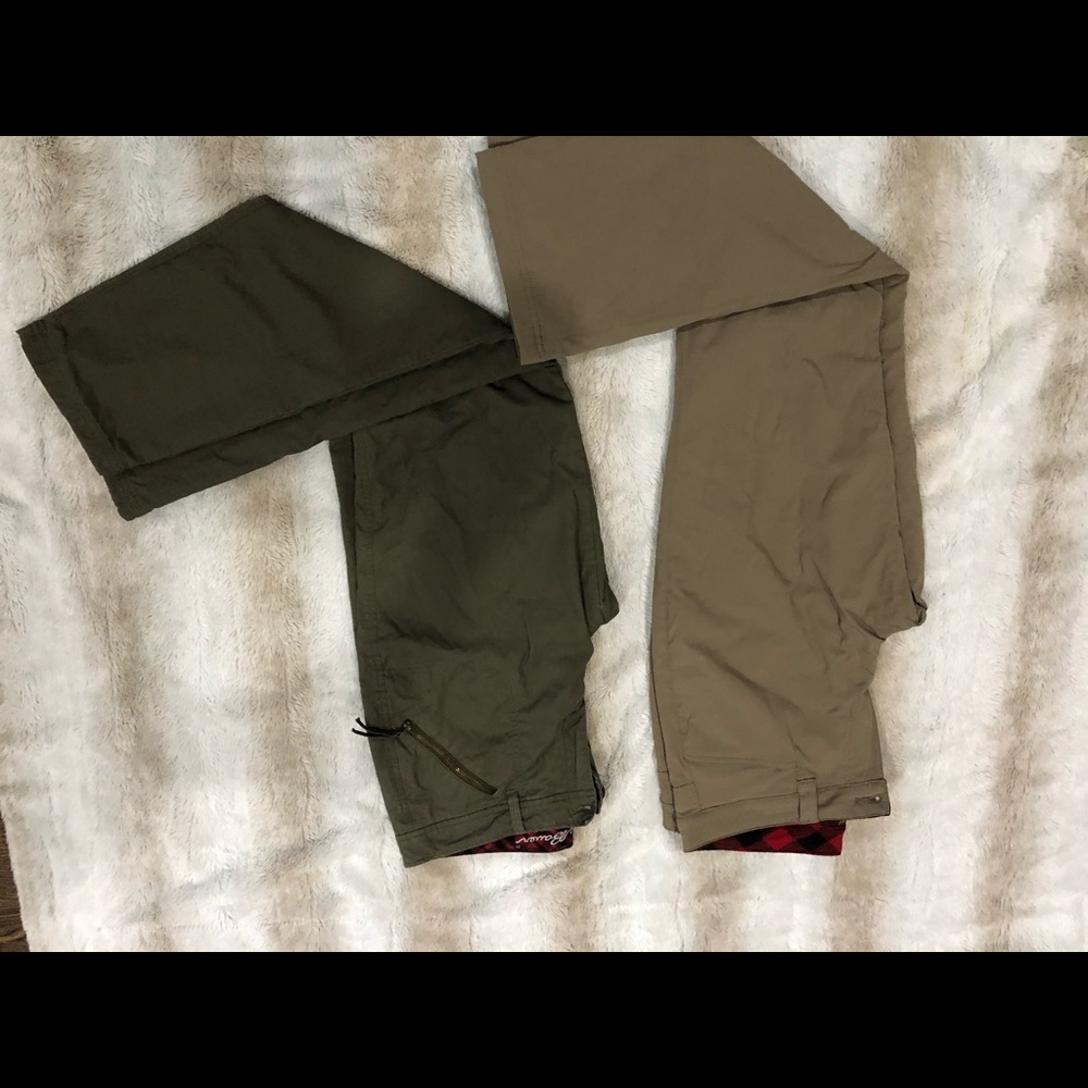 Eddie Bauer buffalo plaid lined pants